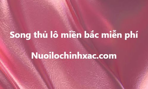 Soi cầu song thủ lô